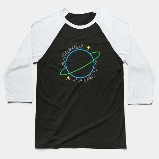 Coolmath Planet & Stars Baseball T-Shirt by Coolmath Games